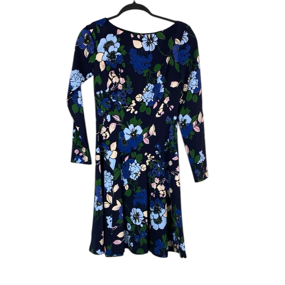 Lela Rose navy floral dress